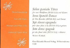 Cover 7 spanische Tänze für 2 Sopranblockflöten und Gitarre Spielpartitur