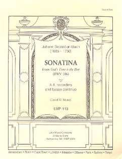 Sonatina from God's Time is the Best BWV106 for 2 alto recorders and bc parts