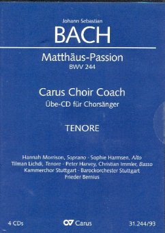 Matthäus-Passion BWB244 - Chorstimme Tenor 4 Playalong-CD's