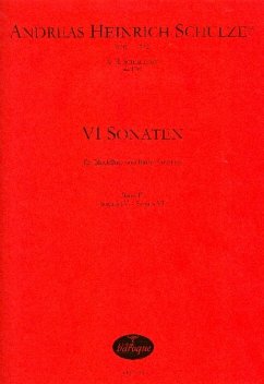 Cover 6 Sonaten Band 2 (Nr.4-6) für Blockflöte und Bc Partitur und Stimmen (Bc ausgesetzt)