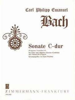 Cover Sonate C-Dur für Flöte, Violoncello und Klavier Partitur und Stimmen