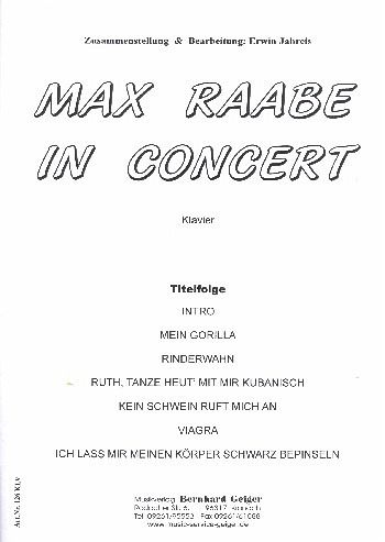 Max Raabe in Concert (Medley): für Gesang, Combo und Klavier Klavier-Begleit-Stimme