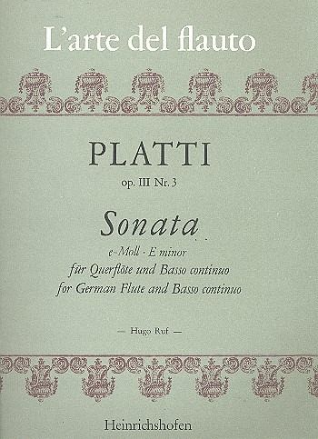Sonate e-Moll op.3,3 für Flöte und Klavier Sonate e-Moll op.3,3 für Flöte und Klavier