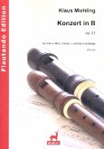 Konzert B-Dur op.21 für Altblockflöte, Cembalo und Streichorchester Partitur