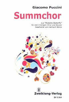 Cover Summchor aus Madame Butterfly für einstimmigen Chor und Klavier Partitur