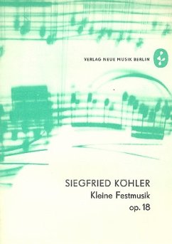 Cover Kleine Festmusik op.18 für Streichquartett (Streichorchester), Kontrabass ad lib Partitur und Stimmen (1-1-1-1)