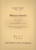 Missa brevis in honorem sancti Joannes de deo für Soli (TTBB) Chor und Orchester, Partitur (= Klavierauszug) (la) Missa brevis in honorem sancti Joannes de deo für Soli (TTBB) Chor und Orchester, Partitur (= Klavierauszug) (la)