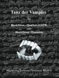 Cover Tanz der Vampire für 4 Blockflöten (AATB) Partitur und Stimmen