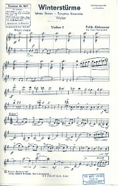Cover Winterstürme: für Salonorchester Ergänzungsstimmen