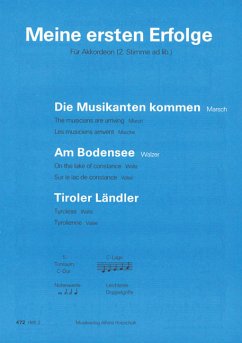 Cover Meine ersten Erfolge Band 2 für Akkordeon (mit 2. Stimme)