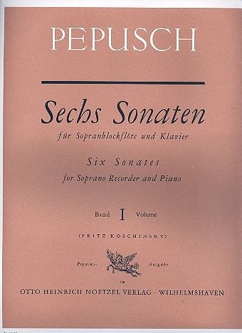 6 Sonaten Band 1 (Nr.1-3) für Sopranblockflöte und Klavier 6 Sonaten Band 1 (Nr.1-3) für Sopranblockflöte und Klavier