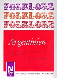 Cover Folklore aus Argentinien für zwei Sopranblockflöten Spielpartitur