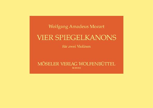 4 Spiegelkanons für 2 Violinen Spielpartitur