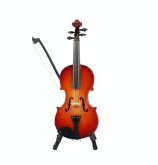 Violine 14 cm mit Bogen, Standfuß und Geschenkbox