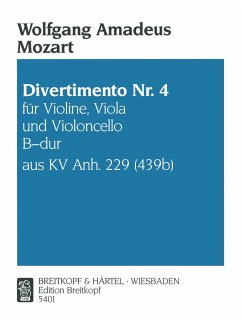 Cover Divertimento Nr.4 KV Anh.229 (439b) für Violine, Viola und Violoncello Stimmen