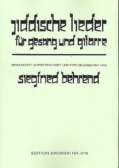 Cover Jiddische Lieder für Gesang und Gitarre