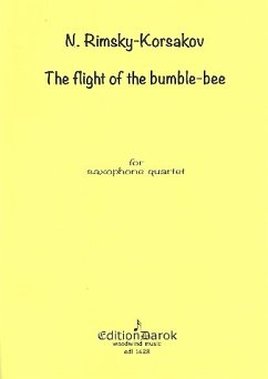 The Flight of the Bumble-Bee for 4 saxophones (SATB) score and parts