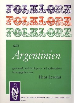 Cover Argentinische Folklore für 2 Blockflöten (SA) Spielpartitur