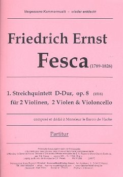 Cover Streichquintett D-Dur op.8 für 2 Violinen, 2 Violas und Violoncello Partitur