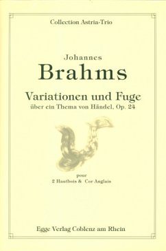 Variationen und Fuge op.24 über ein Thema von Händel pour 2 hautbois et 2 cors anglais partition et parties