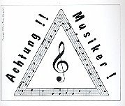 Cover Aufkleber ... Achtung Musiker (Set mit 10 Stk)