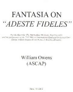 Cover Fantasia on Adeste Fideles for concert band score and parts
