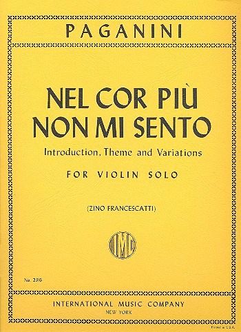 nel cor piu non mi sento for violin solo