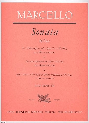 Sonate B-Dur Nr.4 für Altblockflöte und Bc Sonate B-Dur Nr.4 für Altblockflöte und Bc