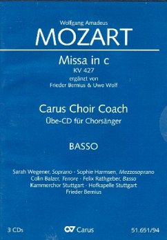 Cover Messe c-Moll KV427 - Chorstimme Bass 3 Playalong-CD's