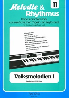 Cover Volksmelodien Band 1: für E-Orgel / Keyboard Melodie und Rhythmus Band 11