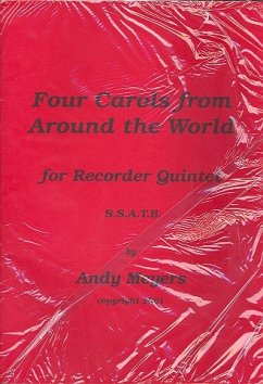 Cover 4 Carols from around the World for recorder quintet (SSATB) score and parts