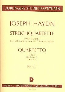 Cover Streichquartett D-Dur op.1,3 Hob.III:3 Studienpartitur