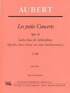Cover Les petits concerts op.16,1-3 Leichte Duos für 2 Altblockflöten Partitur