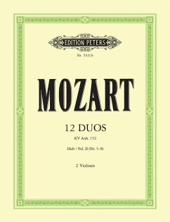 Cover 12 Duos KV Anh.152 Band 2 (Nr.5-8) für 2 Violinen Stimmen