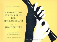 Cover Handleitung für das Spiel der Altblockflöte Band 2 Hohe Schule