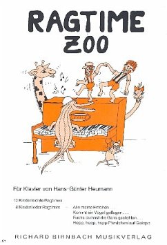 Cover Ragtime Zoo: 10 kinderleichte Ragtimes, 4 Kinderlieder-Ragtimes für Klavier