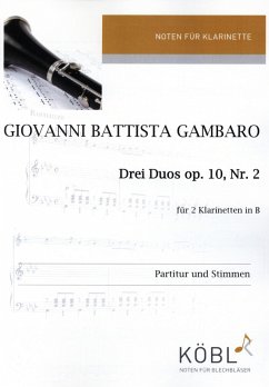 Cover Duo op.10,2 für 2 Klarinetten Partitur und Stimmen