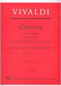 Cover Concerto D-Dur RV95 für Flöte, Oboe, Violine, Fagott und Bc Partitur und 5 Stimmen
