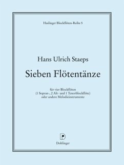 7 Flötentänze für 4 Blockflöten (SAAT) Partitur und 4 Stimmen