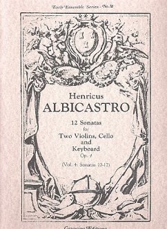 Cover 12 Sonatas op.4 vol.4 (nos.10-12) for 2 violins, violoncello and keyboard