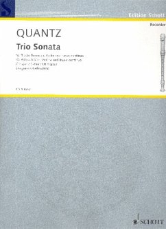 Cover Trio Sonata C major for alto recorder, violin and bc score and parts