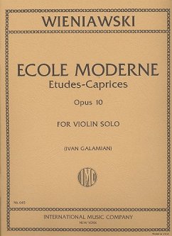 Cover École moderne 10 études caprices op.10 for violin