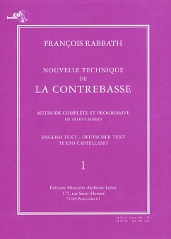 Cover Nouvelle technique de la contrebasse vol.1 (+CD) pour contrebasse (fr/en/dt/kat)