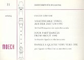 Vierstimmige Tänze aus der Zeit um 1550 für Blockflötenquartett Partitur Vierstimmige Tänze aus der Zeit um 1550 für Blockflötenquartett Partitur
