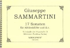 Cover 17 Sonaten für Altblockflöte und Bc Faksimile der Handschrift