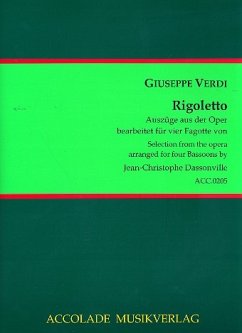 Cover Rigoletto (Auszüge) für 4 Fagotte Partitur und Stimmen