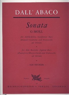 Cover Sonate g-Moll für Altblockflöte und Bc