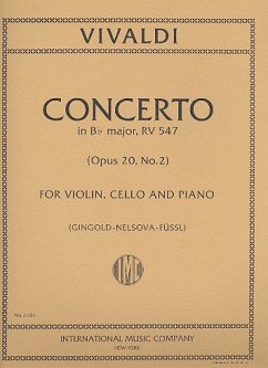 Cover Concerto B Flat Major for violin, cello and orchestra for violin, cello and piano parts