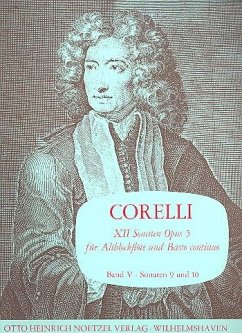 Cover 12 Sonaten op.5 Band 5 (Nr.9-10) für Altblockflöte und Bc