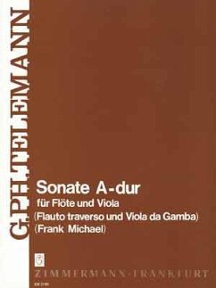Cover Sonate A-Dur für Flöte und Viola 2 Spielpartituren